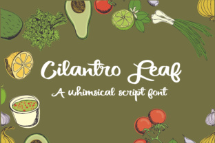 Cilantro Leaf: A Bold Script Font for Editorial Design