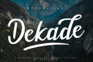 Dekade Font: A Hand Brushed Typeface for Makers