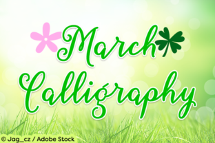 March Calligraphy: A Fresh Spring Typeface for Web Design