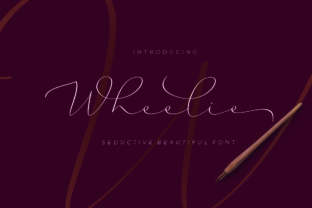 Wheelie Font: Elegant Script for Handmade Brands